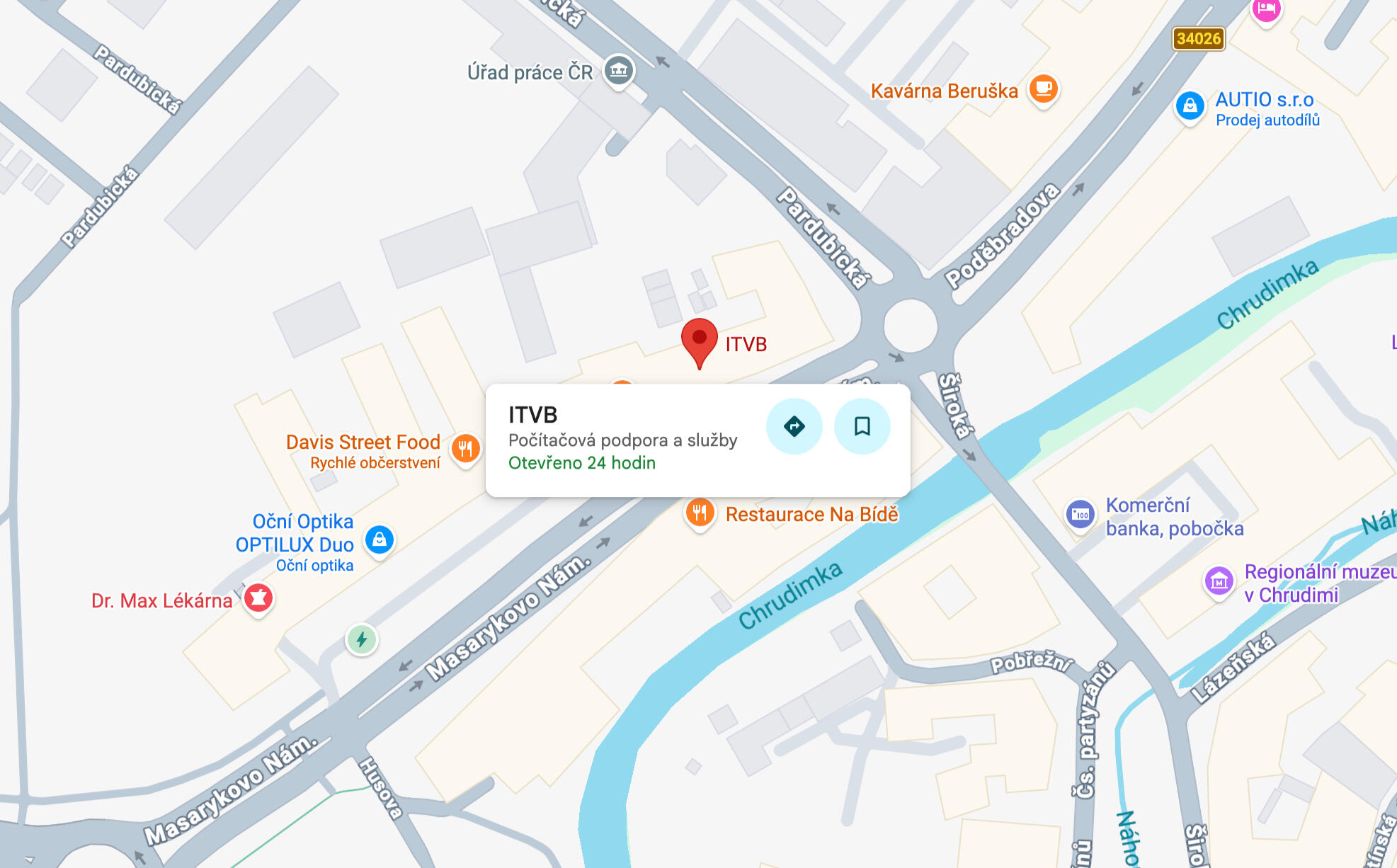 Mapa kanceláře ITVB